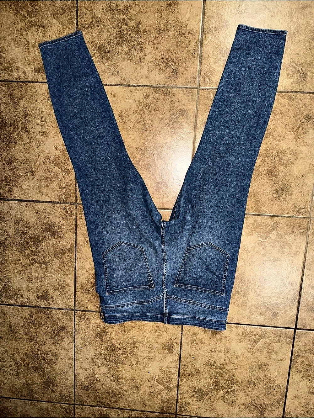 H&M Curvy Jegging Ultra High Waist Ankle Length Blue Jeans